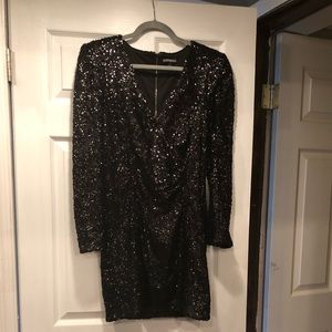 Black Express Sequin party dress